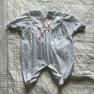 Little Me Floral Baby Romper with Pink Accents